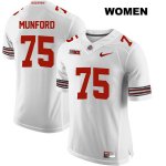 Women's NCAA Ohio State Buckeyes Thayer Munford #75 College Stitched Authentic Nike White Football Jersey HW20U41TD